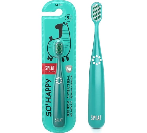 Изображение товара Детская зубная щетка SPLAT JUNIOR бирюзовый 111.11066.0113