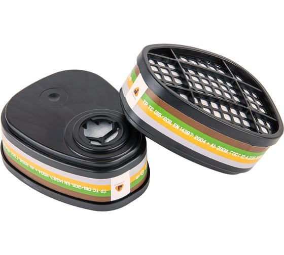 Изображение товара Противогазовый фильтр для защиты от органических, неорганических, кислых газов и аммиака класса Jeta Safety АВЕК2, 2 шт. 6641