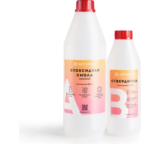 Изображение товара Эпоксидная смола для творчества объёмная ArtEpoxy 1 кг 21628