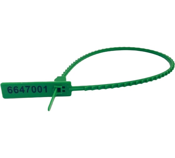 Изображение товара Номерная пластиковая пломба ТПК Технологии Контроля экотрэк 255 мм (цвет: зеленый) 1000 шт 24194