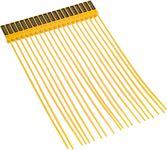 Изображение товара Номерная пластиковая пломба ТПК Технологии Контроля экотрэк 255 мм (цвет: желтый) 1000 шт 24193