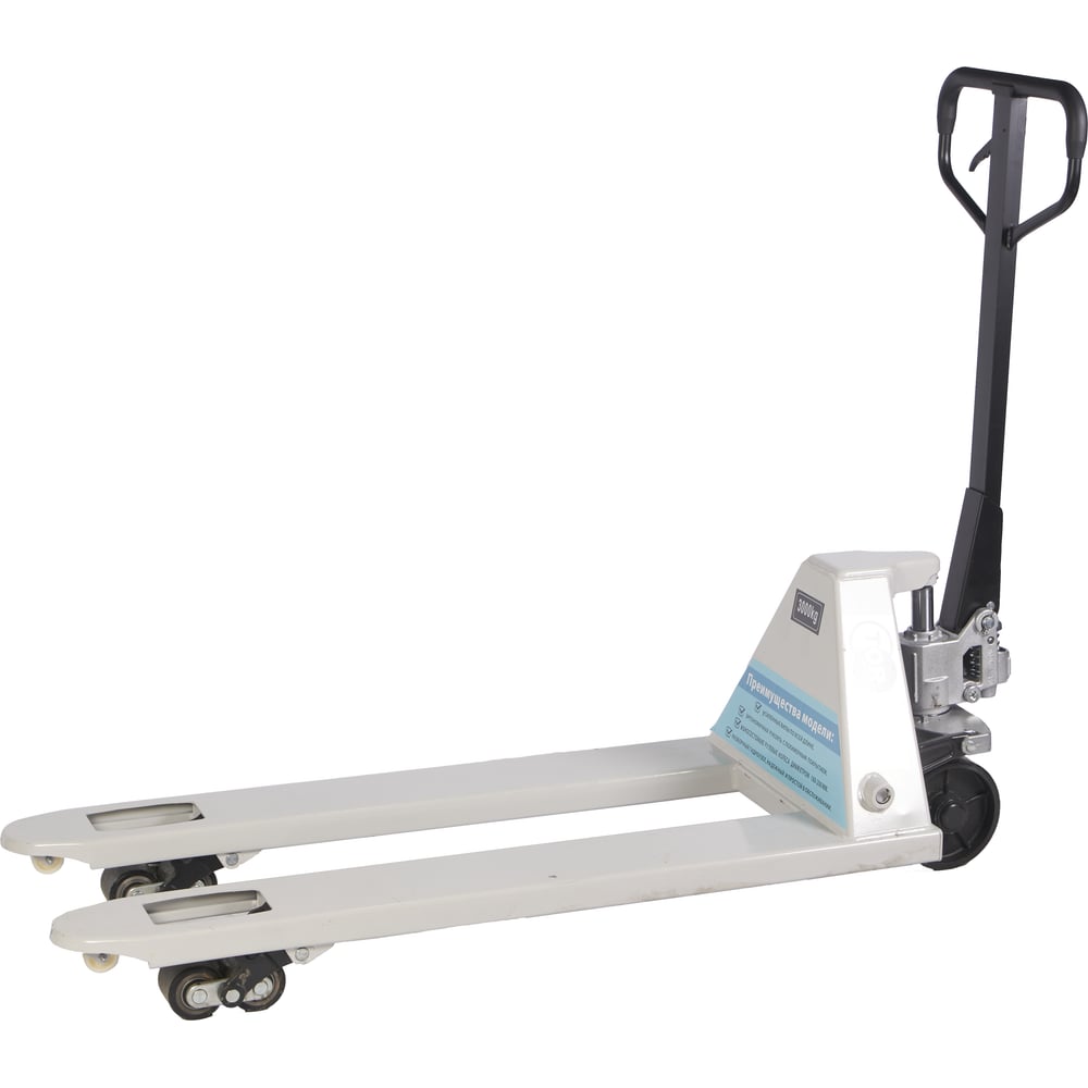Изображение товара Гидравлическая тележка TOR RHP 3000 кг 1150 мм полиуретановые колеса для склада