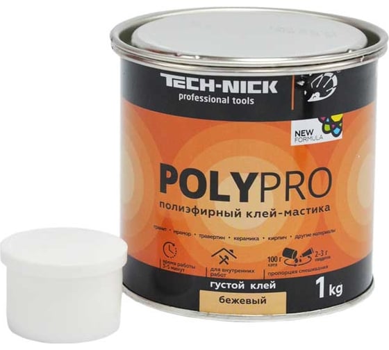 Изображение товара Клей полиэфирный TECH-NICK PolyPro (бежевый/густой) 1 кг 170.210.140