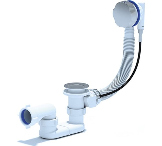 Изображение товара Слив-перелив полуавтомат для акриловой ванны с гибкой трубой Cezares CZR-STP1-01