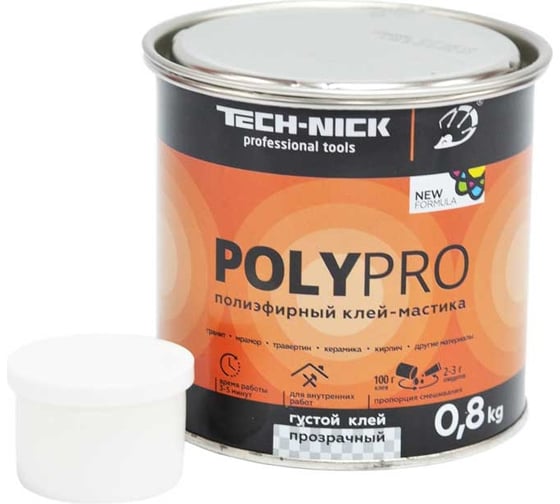 Изображение товара Клей полиэфирный TECH-NICK PolyPro (медовый/густой) 0,8 кг 170.210.146