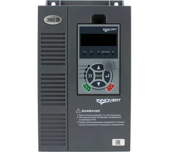 Изображение товара Векторный преобразователь частоты INNOVERT ITD752U43B3 (7,5 кВтx380 В), выходной ток 17 А ITD752U43B3_0301