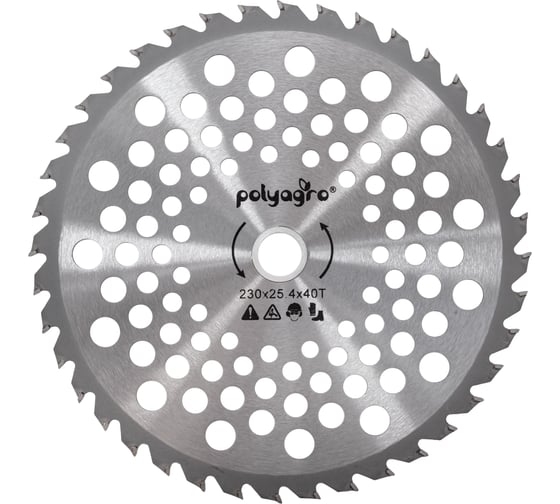 Изображение товара Диск для триммера 230x25.4х1.2 мм, 40 зубьев POLYAGRO 7706110