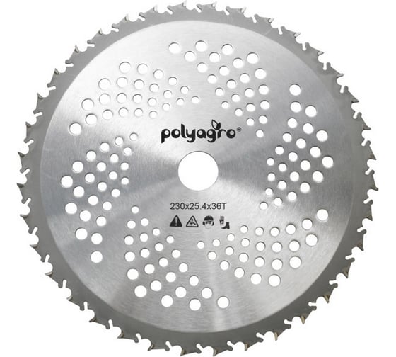 Изображение товара Диск для триммера Антиудар 230x25.4х1.2 мм, 36 зубьев POLYAGRO 7706210
