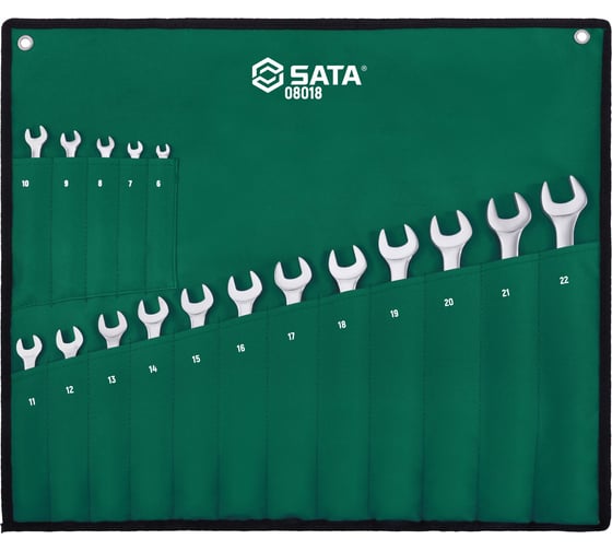Изображение товара Набор комбинированных ключей с накидным наконечником 17шт SATA 08018