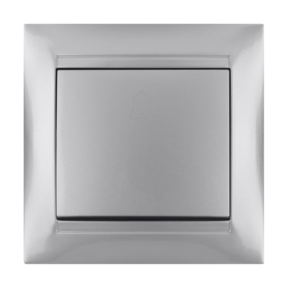 Звонковая кнопка TDM ELECTRIC серебристый металлик Лама SQ1815-0208