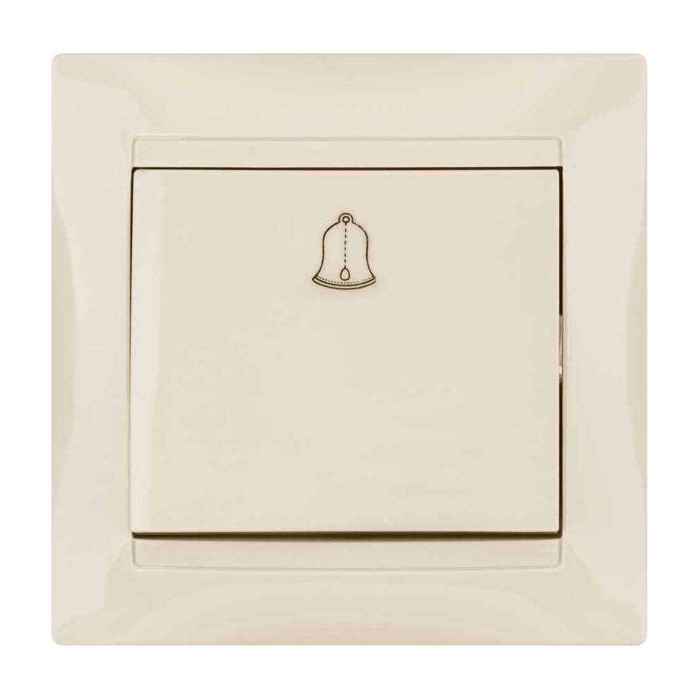 Изображение товара Звонковая кнопка TDM ELECTRIC слоновая кость Лама SQ1815-0108 проводная домашняя безопасность