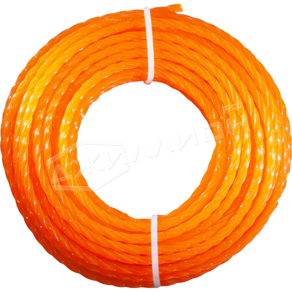 Изображение товара Леска POLYAGRO 7704520 2 мм 15 м витая звезда оранжевого цвета