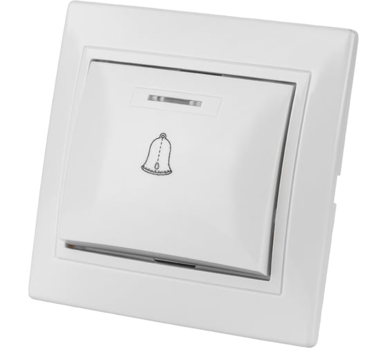 Изображение товара Звонковая кнопка с подсветкой TDM ELECTRIC белая Таймыр SQ1814-0010