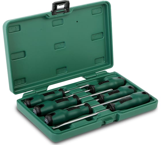 Изображение товара Комбинированный набор крестовых и плоских отверток 6шт серия T SATA S09309