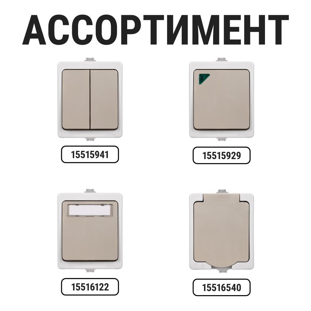 Изображение товара Звонковая кнопка с полем для надписи IP54 TDM ELECTRIC SQ1803-0006