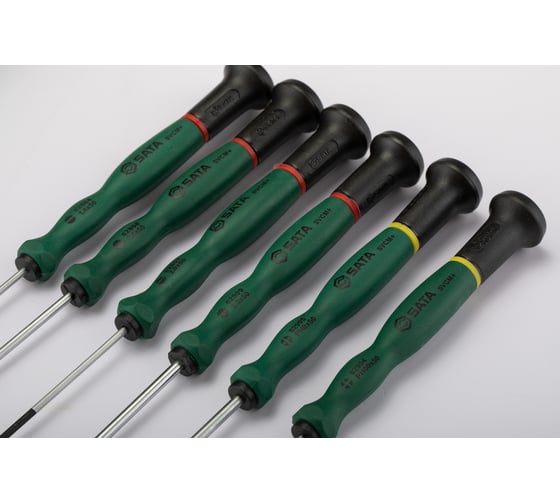 Изображение товара Комбинированный набор крестовых и плоских отверток для высокоточных работ 6шт SATA 09312