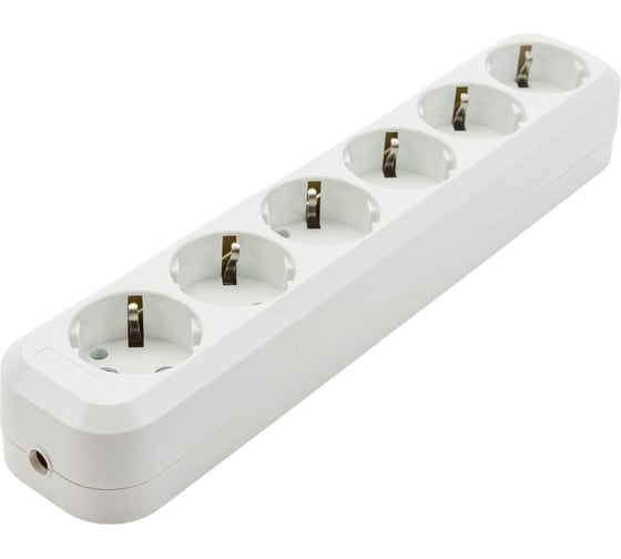 Изображение товара Розеточная колодка TDM ELECTRIC 6 гнезд 2П+З 16А 250В белая SQ1806-0039