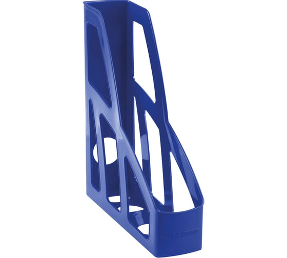 Изображение товара Вертикальный лоток для бумаг Стамм Лидер, синий, ширина 75 мм ЛТВ-30451