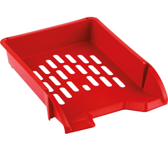 Изображение товара Горизонтальный лоток для бумаг Стамм Лидер, красный ЛТГ-30467