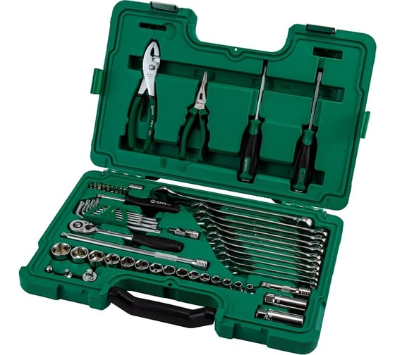 Изображение товара Набор инструментов ключей и торцевых головок для автомеханика 59шт SATA S09509