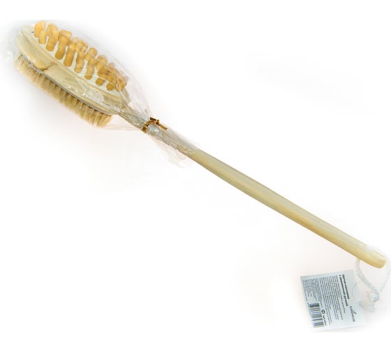 Изображение товара Щетка-массажер с деревянной ручкой EUROHOUSE 40 см щетка 13x8 см, ручка 27 см 13341