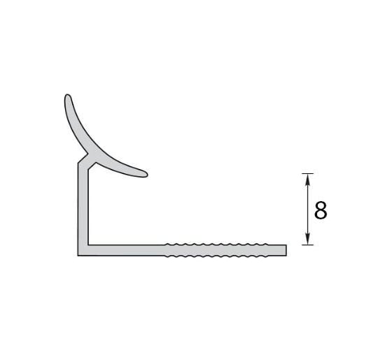 Изображение товара Раскладка внутренняя для плитки Ideal 8 мм, 2.5 м, 002 светло-серый Вп8 002 СВТ СЕР