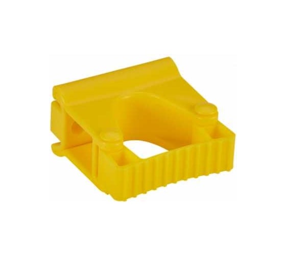 Изображение товара Гигиеничное настенное крепление и зажим Vikan 83 мм, желтый цвет 10136