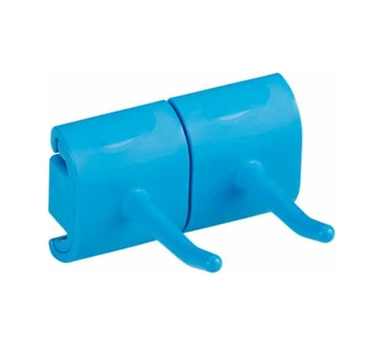 Изображение товара Гигиеничное настенное крепление и двойной крюк Vikan 83 мм, синий цвет 10143