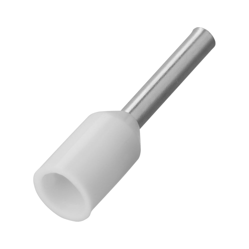 Изображение товара Наконечник-гильза TDM ELECTRIC Е7508 0,75мм2 белый 100шт штыревой втулочный