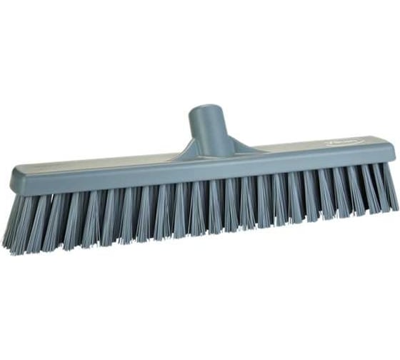 Изображение товара Щетка для подметания Vikan с комбинированным ворсом, 410 мм, мягкий/жесткий ворс, серый 317488