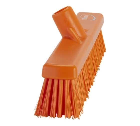 Изображение товара Щетка для подметания Vikan с комбинированным ворсом, 410 мм, мягкий и жесткий ворс, оранжевый 31747