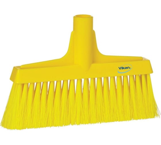 Изображение товара Щетка для подметания Vikan мягкая, 260 мм, мягкий и жесткий ворс, желтый 31046