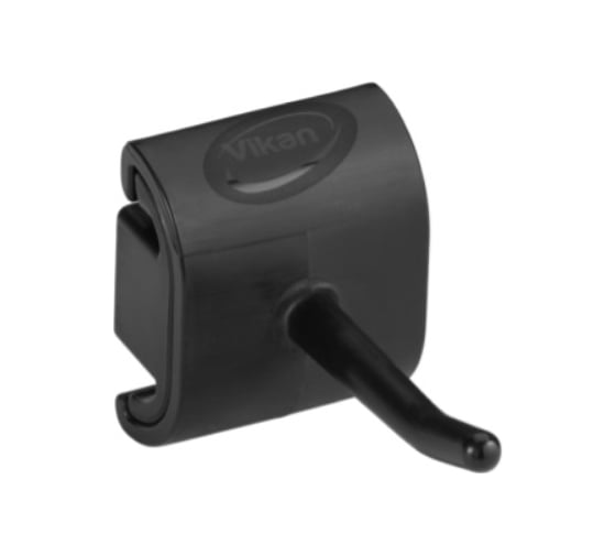 Изображение товара Гигиеничное настенное крепление и одинарный крюк Vikan 41,5 мм, черный цвет 10129
