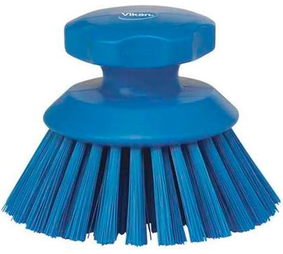 Изображение товара Ручная щетка Vikan круглая, жесткая, D110 мм, жесткий ворс, синий 38853