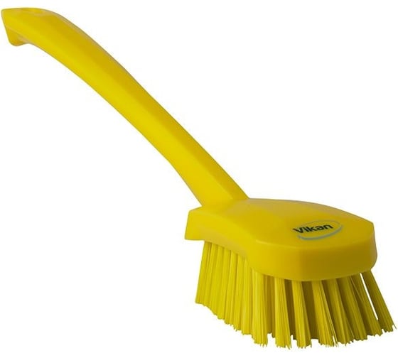 Изображение товара Щетка для мытья Vikan с длинной ручкой, 415 мм, жесткий ворс, желтый 41866