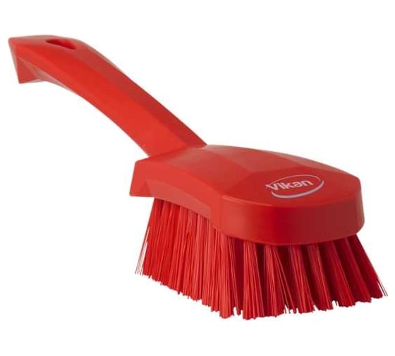 Изображение товара Щетка для мытья Vikan с короткой ручкой, 270 мм, жесткий ворс, красный 41924