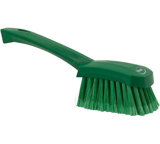 Изображение товара Щетка для мытья Vikan с короткой ручкой, 270 мм, мягкий и расщепленный ворс, зеленый 41942