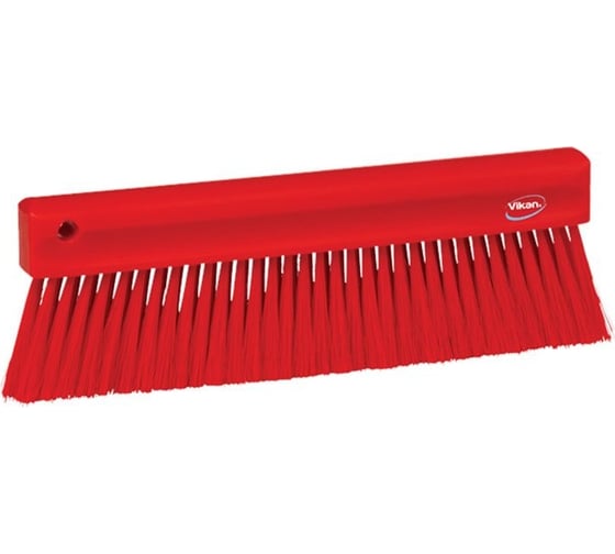 Изображение товара Щетка для уборки порошкообразных частиц Vikan мягкая, 300 мм, мягкий ворс, красный 45824