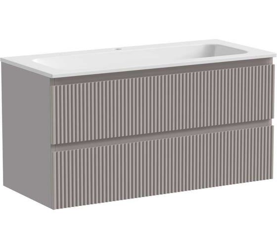 Изображение товара Подвесная тумба Sancos Snob R 995x445x500 мм, c двумя ящиками, оснащенными доводчиками, Doha Soft SNR100SM