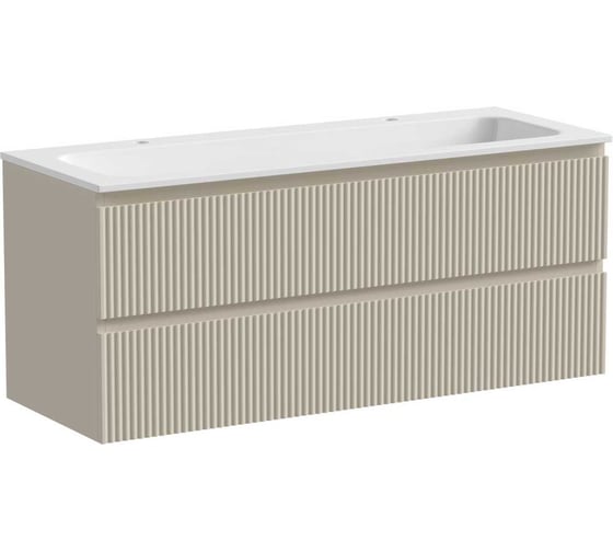 Изображение товара Подвесная тумба Sancos Snob R 1195x445x500 мм, c двумя ящиками, оснащенными доводчиками, Beige Soft SNR120CE