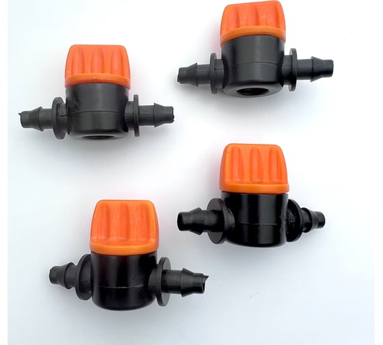 Изображение товара Кран для микротрубки 4 мм Профитт 4 шт. 1892549