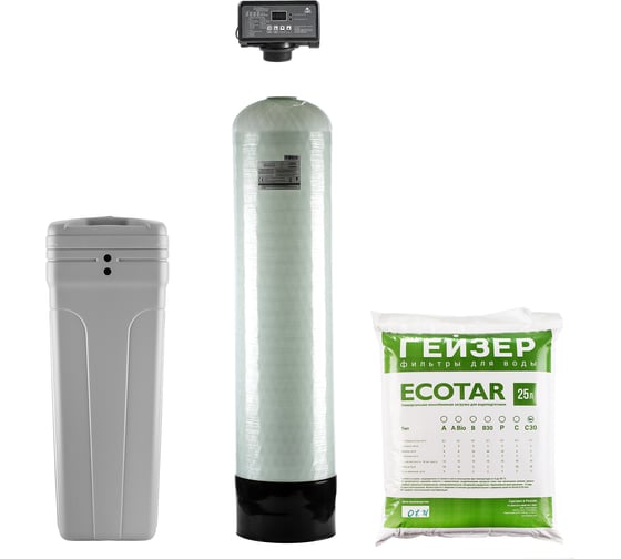 Изображение товара Установка обезжелезивания, умягчения и удаления органики Гейзер аквашеф l 632 автоматическое управление на 2-3 точки водоразбора 33686