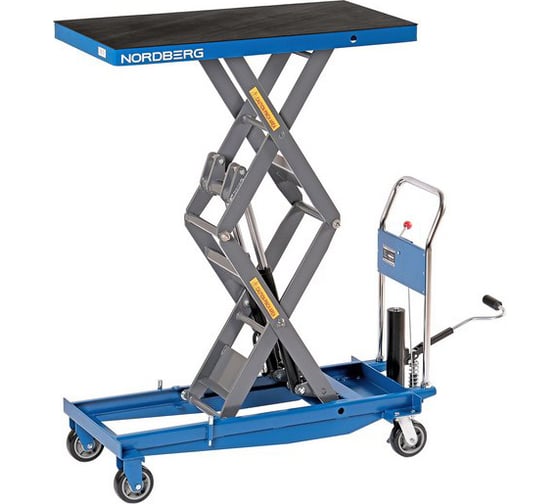 Изображение товара Гидравлический подъемный стол NORDBERG 1000 кг, двойные ножницы N3T1001