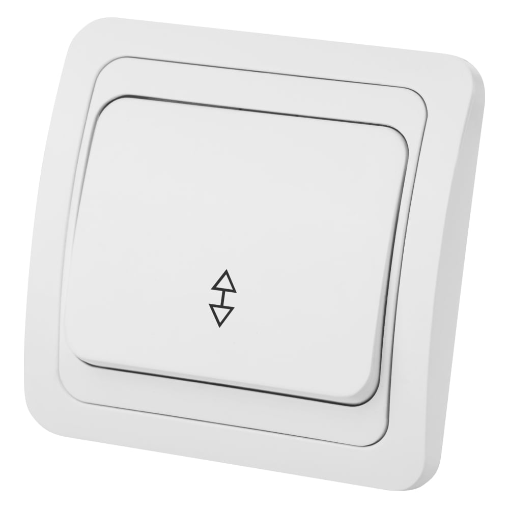 Изображение товара Проходной переключатель TDM ELECTRIC Валдай белый 10А одноклавишный