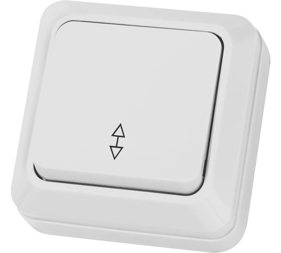 Изображение товара Проходной переключатель TDM ELECTRIC Ладога белый ОП одноклавишный SQ1801-0005
