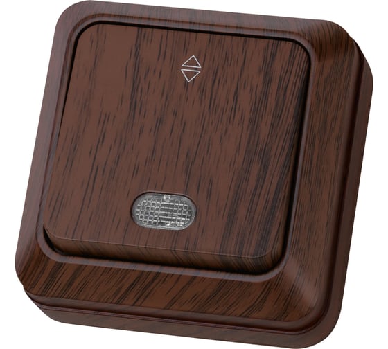 Изображение товара Проходной переключатель TDM ELECTRIC Ладога бук ОП одноклавишный с подсветкой SQ1801-0032