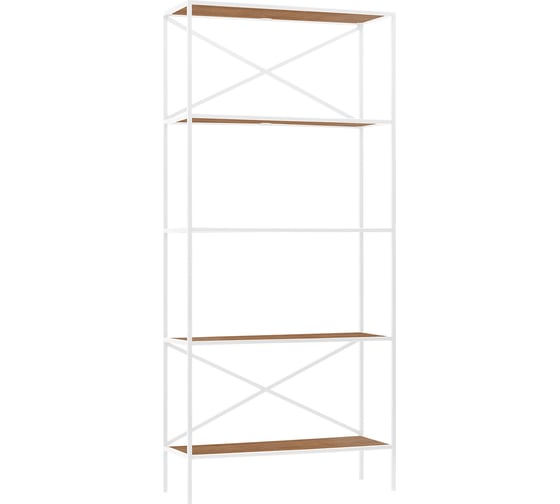 Изображение товара Стеллаж GreenWeen KARIN-800, белый каркас, полки ЛДСП Робиния, 1750x800x300 GW-KARIN-800-W-L-R