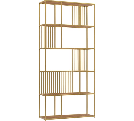 Изображение товара Стеллаж GreenWeen SOHO, золотой каркас, полки ЛДСП Робиния, 1920x900x300 GW-ST-SOHO-G-LD-R