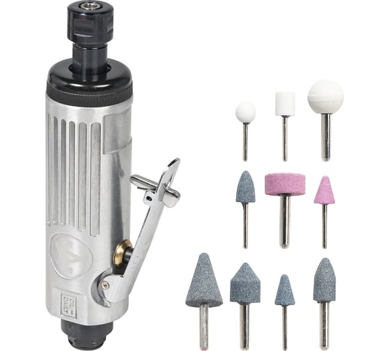 Изображение товара Пневматическая прямая шлифовальная машинка с оснасткой Airline 16 предметов, кейс ATBR041