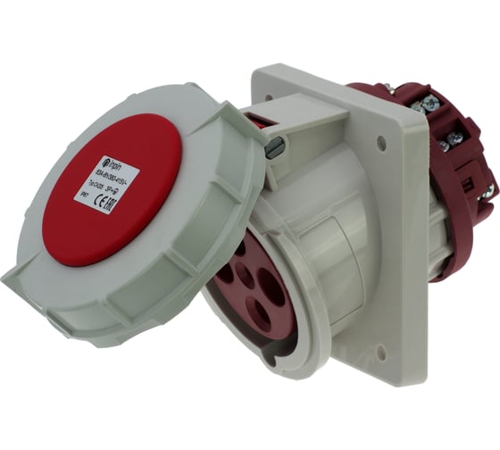 Изображение товара Встраиваемая наклонная розетка INPIN 63A/400V/3P+E/IP67, фланец 106x110 CA205